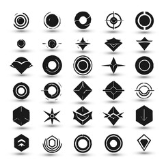 Set Creative logo design modern style symbol design futuristic