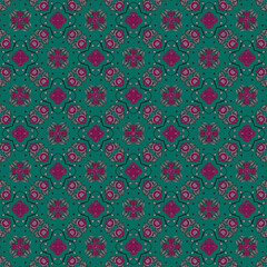 seamless pattern with red flowers