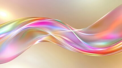 Abstract Pastel Wave Design Showing Fluid Movement