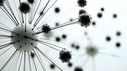 Network spheres connect, abstract background, science concept, stock image