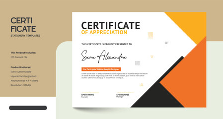 Creative Minimalist Certificate Design Template
