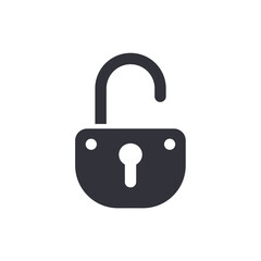 Padlock solid icons, minimalist vector illustration ,simple transparent graphic element .Isolated on white background