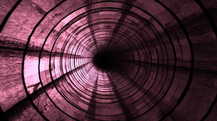 Abstract Pink Circular Tunnel Design Pattern