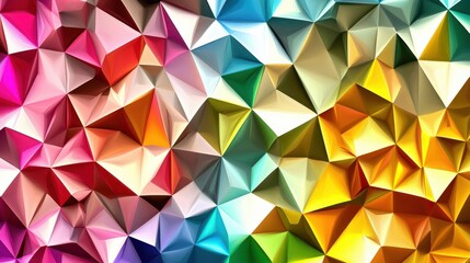 Abstract Colorful Triangular Geometric Pattern Design