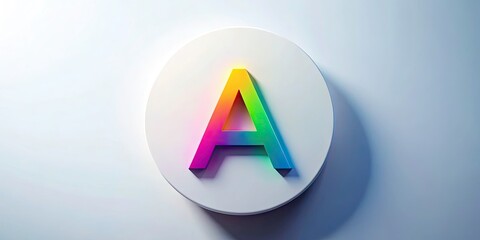 Creative Letter A Design Enclosed in Circle with Copy Space for Branding and Marketing Purposes