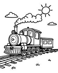 Classic Steam Train on Railroad Tracks
