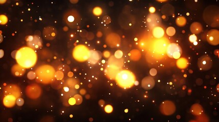 Abstract Golden Lights Sparkle Background