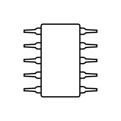 Component Icon. Electronic Spare Part Symbol - Vector. 