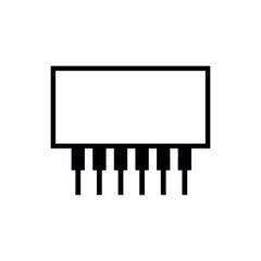 Component Icon. Electronic Spare Part Symbol - Vector. 