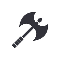 Knight axe solid icons, minimalist vector illustration ,simple transparent graphic element .Isolated on white background