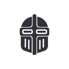 Knight helmet solid icons, minimalist vector illustration ,simple transparent graphic element .Isolated on white background