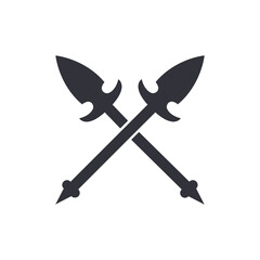 Knight spear solid icons, minimalist vector illustration ,simple transparent graphic element .Isolated on white background