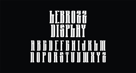 Lebrozz is a Slab Serif Bold Display Font. fun character with a bit sharp stroke. To give you an extra creative work. This font is good for Headline, logo design, Social media, Movie Titles, Books.