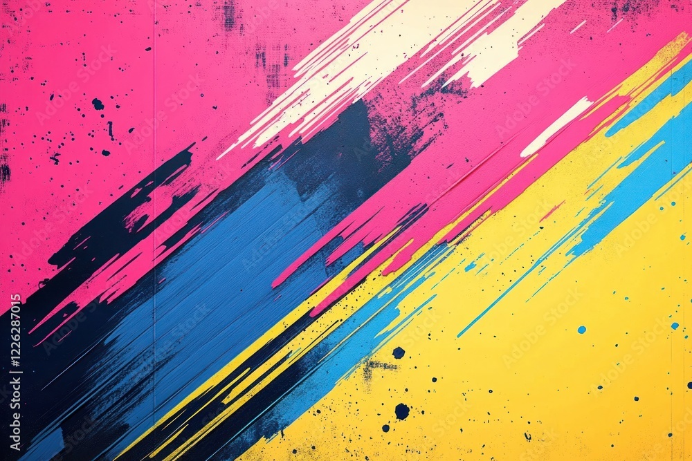 Poster vibrant pop art colorful abstract background with dynamic lines and high contrast