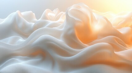 Obraz premium Abstract Landscape Soft Textures Gentle Curves Minimalist Art Bright Lighting Tranquility