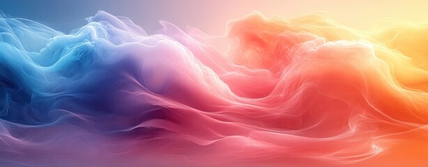 Obraz premium Dreamy Abstract Background with Flowing Lines in Pastel Colors