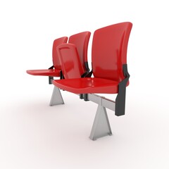 Fototapeta premium 3d render Stadium Seats design element. Furniture