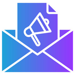 Email Marketing glyph gradient icon