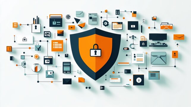 Explore the Vision of a Secure Future with Our Digital Fortress Technology and Iconography Representation of Safety