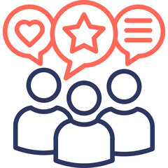 Brand Awareness line color icon