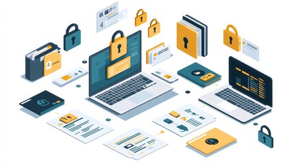 Obraz premium Building a Robust Digital Fortress: How a Secure Laptop and Devices Protect Your Future Technology Needs