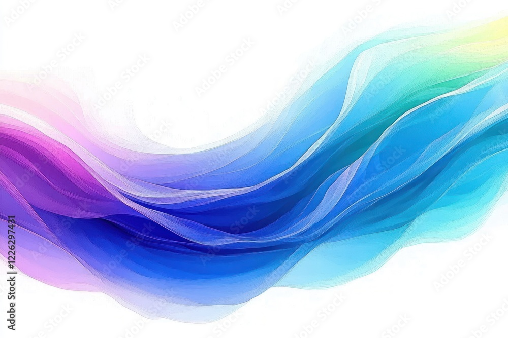 Poster abstract colorful waves background with fluid lines and dreamy atmosphere