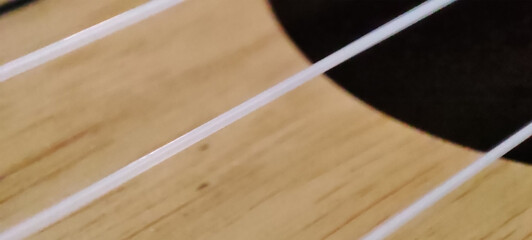 Ukelele string in close shot
