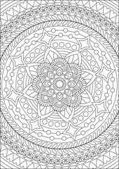 Adult relaxation mandala coloring pages vector art