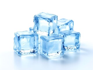 ice cubes isolated on white background