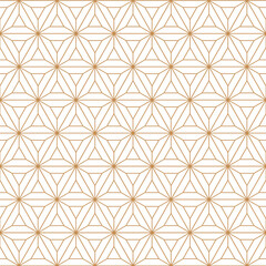 Fototapeta premium Vector seamless geometric pattern with hexagon grid line, repeats background.