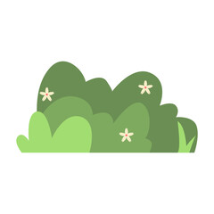 Grass Border with Cartoon Design Concept. Vector Illustration