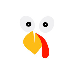 cartoon chicken face, cute cartoon chicken face vector