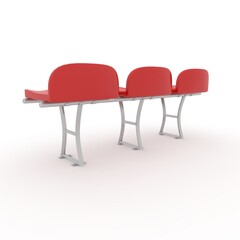3d render Stadium Seats design element. Furniture