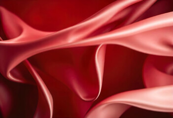 Obraz premium Peach color silk satin fabric