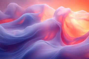 Obraz premium Soft Abstract Pastel Color Background with Fluid Shapes and Curves