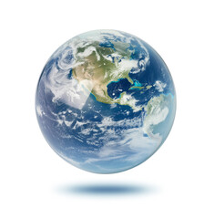 Fototapeta premium earth globe on white background