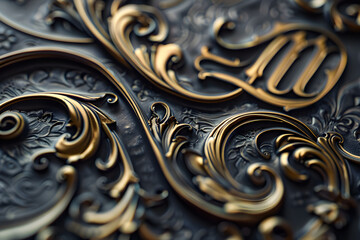 Exquisite Ornate Typeface Display: Blending Modern Typography with Vintage Elegance and Intricate Design