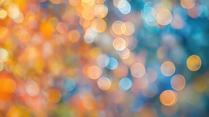 Obraz premium abstract bokeh background lights blue orange wallpaper blurry backdrop