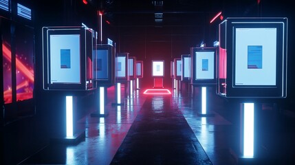 Neon Gallery: A Futuristic Digital Art Exhibit