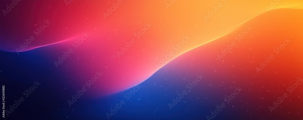 Poster vibrant gradient abstract background with blue and orange transition for web banner