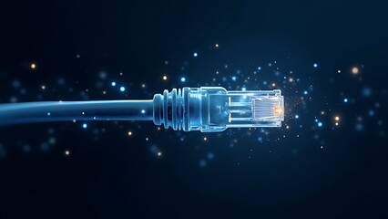 abstract ethernet cable space vector