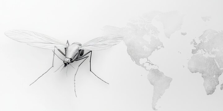 Global Mosquito Threat Aedes Aegypti: Disease Vector Illustration
