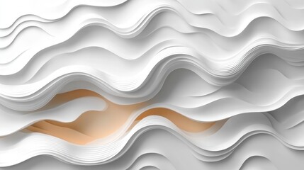 Fototapeta premium Abstract White Wave Pattern Background Texture