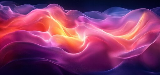 Obraz premium Vibrant Abstract Fluid Shapes in Pink and Purple with Soft Lighting