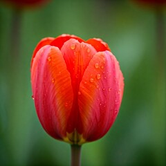 red tulip close up