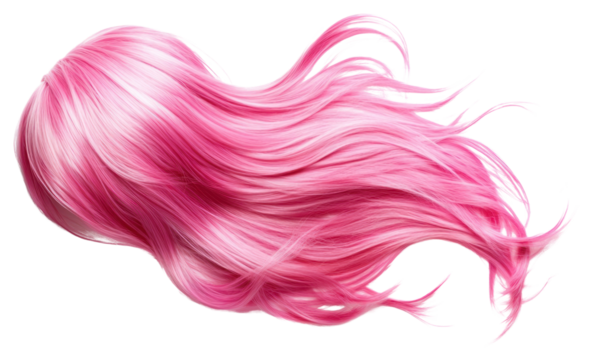 PNG Vibrant pink hair extension