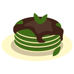 Cute Pancake Illustration. National Pancake Day Celebration. Isolated Vector