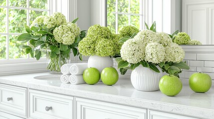 A sanitized luxury bathroom with a polished countertop and crystal-clear mirrors, symbolizing the importance of maintaining cleanliness in high-end environments for a sophisticated look