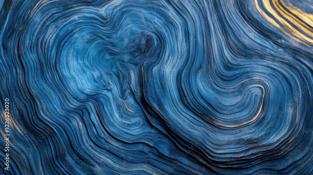 Poster captivating blue wooden texture creates a unique and dynamic visual experience with intricate swirli