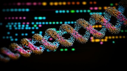A scientist using AI software to study cell mutations in a biotech lab, with digital screens displaying detailed genetic data, reflecting the intersection of biotechnology and AI in modern research